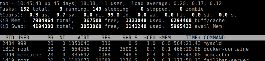 processi in vps denali