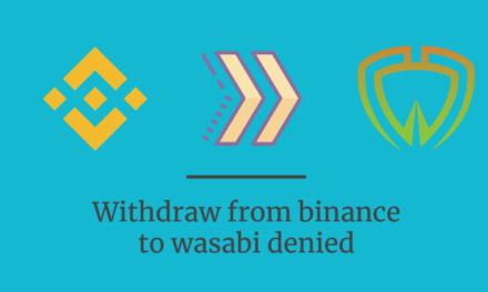 Binance denies withdrawal to wasabi