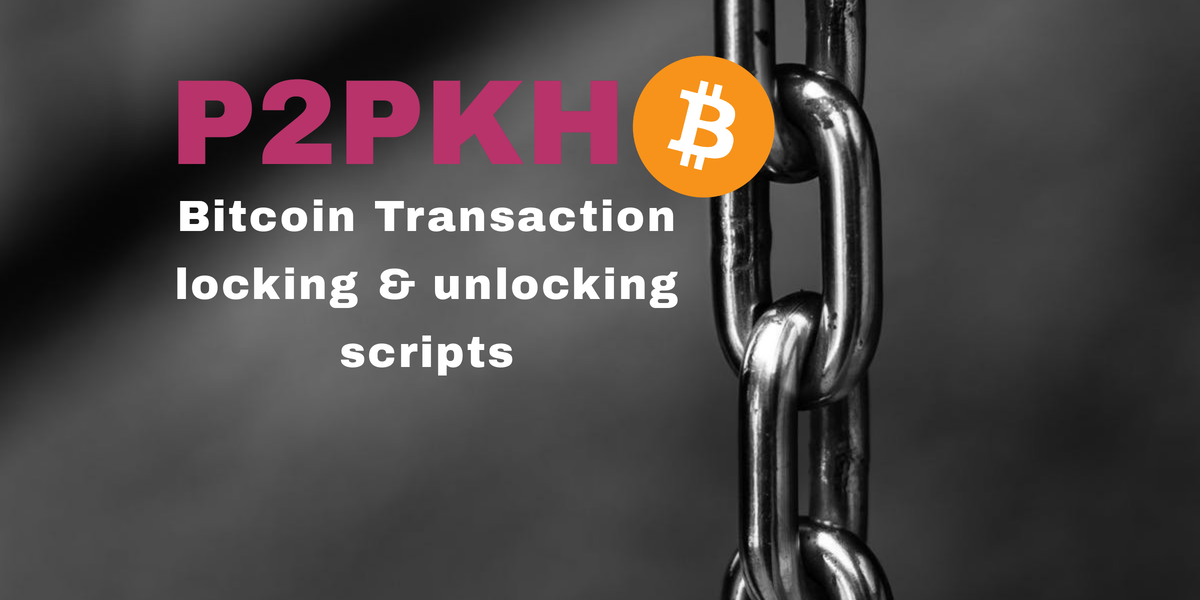 Bitcoin P2PKH transaction locking and unlocking scripts