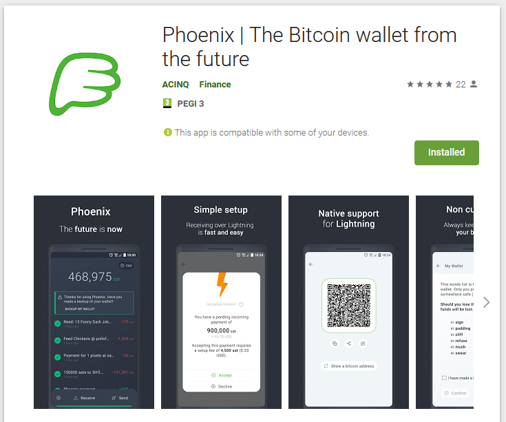 Phoenix Bitcoin wallet