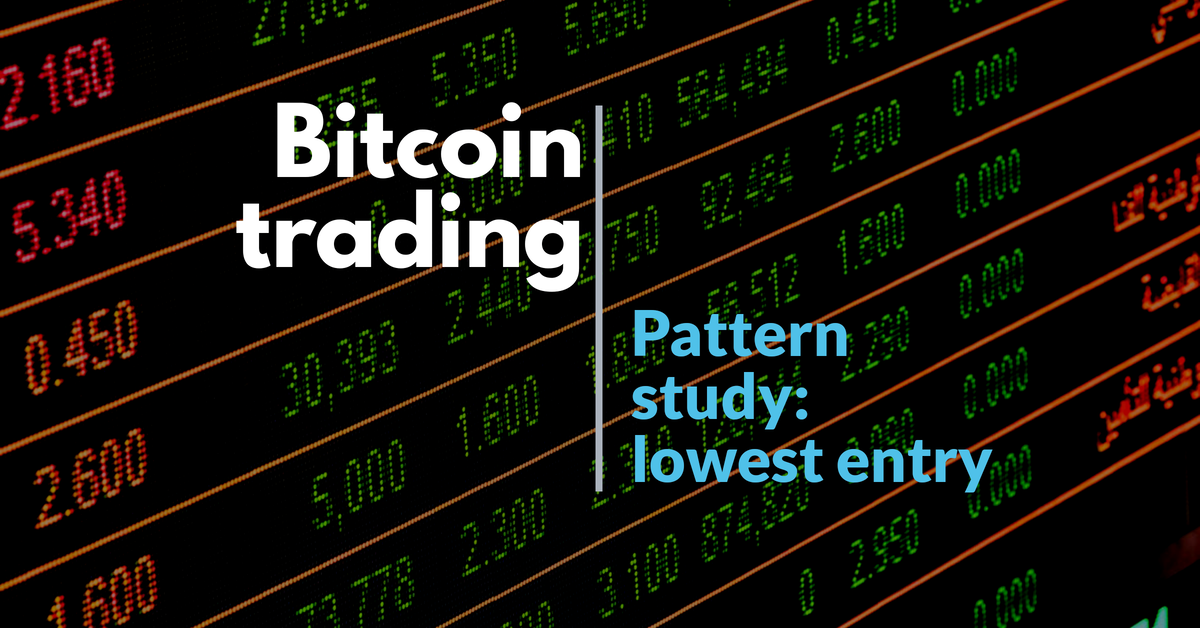 Bitcoin trading: pattern study, lowest weekly entry