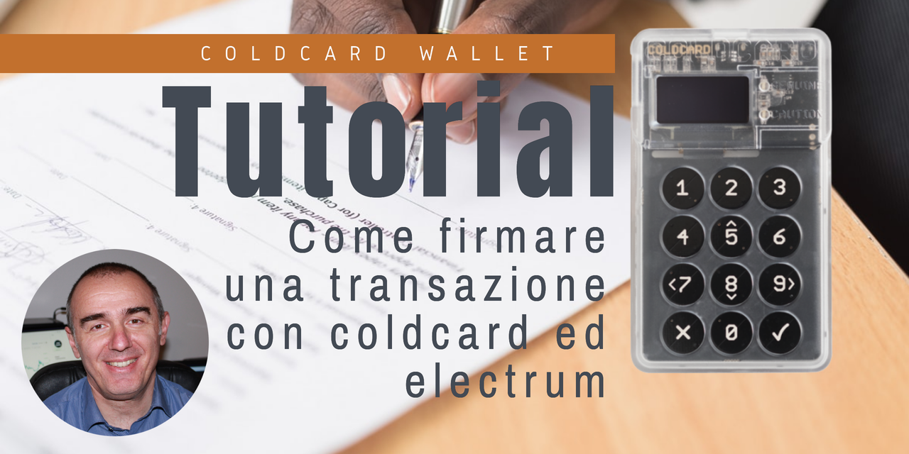 Tutorial: Coldcard + electrum per transazioni bitcoin