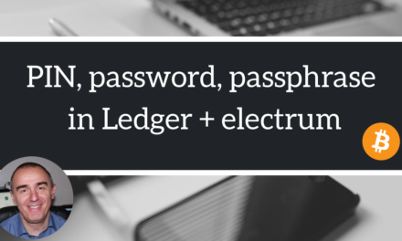 Bitcoin: orientarsi nelle password della configurazione ledger + electrum