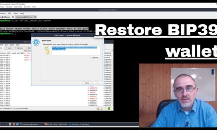 Bitcoin: ripristino di un wallet con le mnemonic words bip39