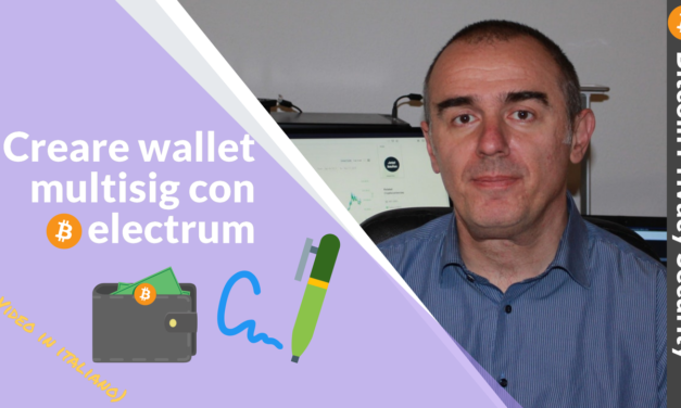 Bitcoin: creare wallet multisig con electrum, guida step by step