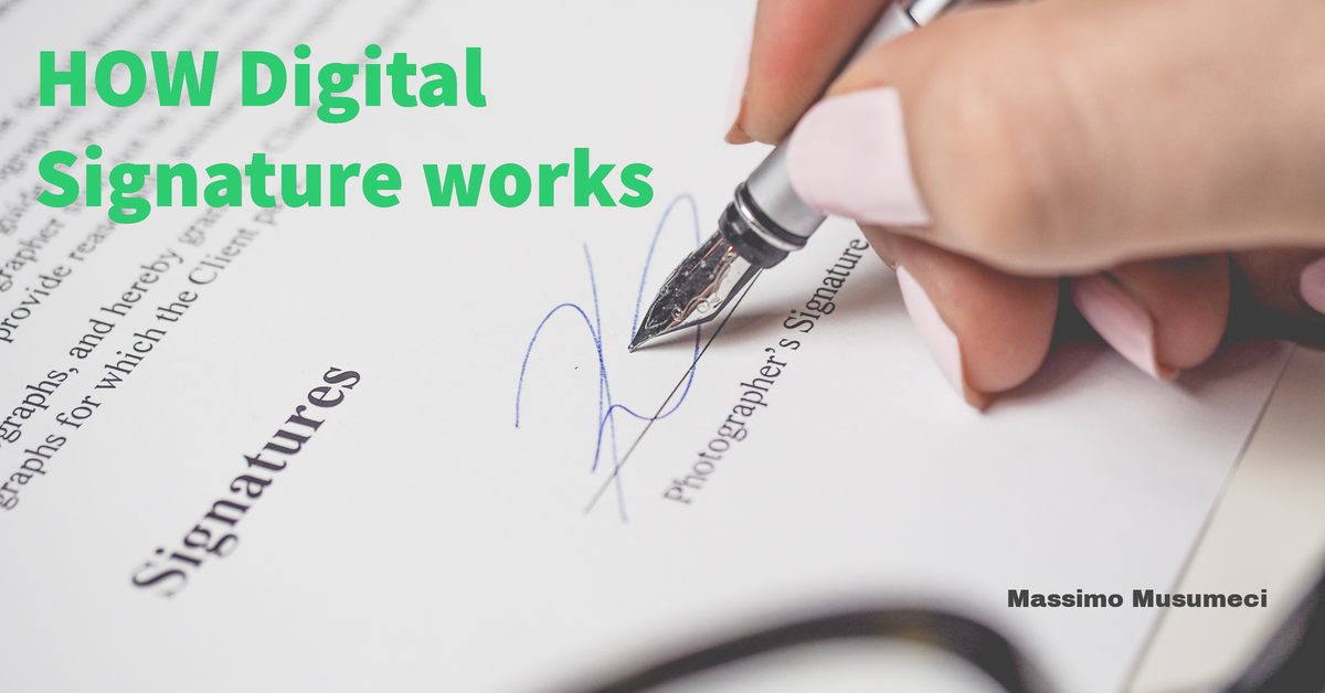 How digital signature works