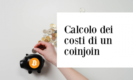 Costo pratico di una procedura di coinjoin (esempio reale)