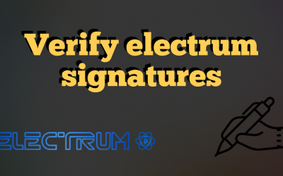 Public keys for electrum signatures verification
