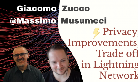 Giacomo Zucco su Lightning Network, privacy e nuovi sviluppi